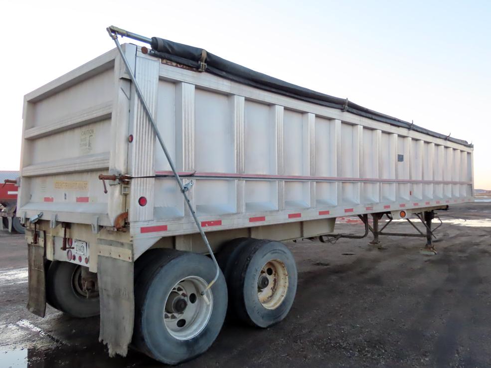 1999 Travis 39' Tandem Axle All Aluminum End Dump Trailer, VIN# 1T91F3920X1247820, Air Ride Suspen