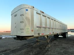 1999 Travis 39' Tandem Axle All Aluminum End Dump Trailer, VIN# 1T91F3920X1247820, Air Ride Suspen