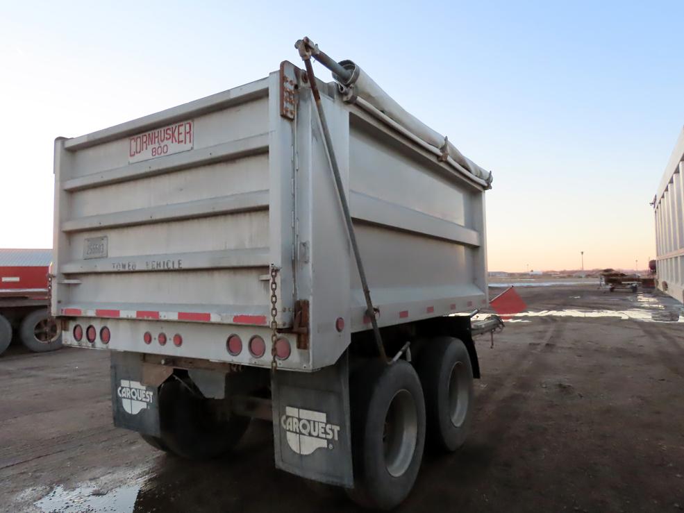 1991 Custom Built Tandem Axle Aluminum Pup Trailer, Cornhusker 800 12' Aluminum Dump Box w/Heavy D