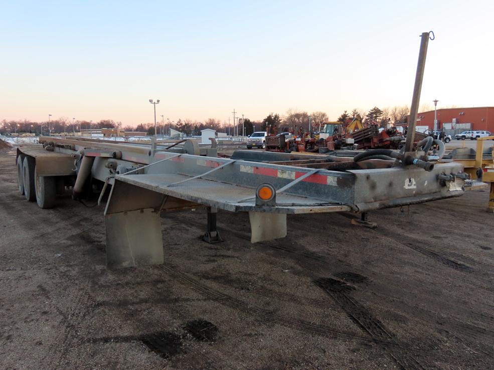 1985 Custom Built Triple Axle Container Roll-Off Trailer, VIN# 9176, Hydraulic Lift Hook Frame, Side