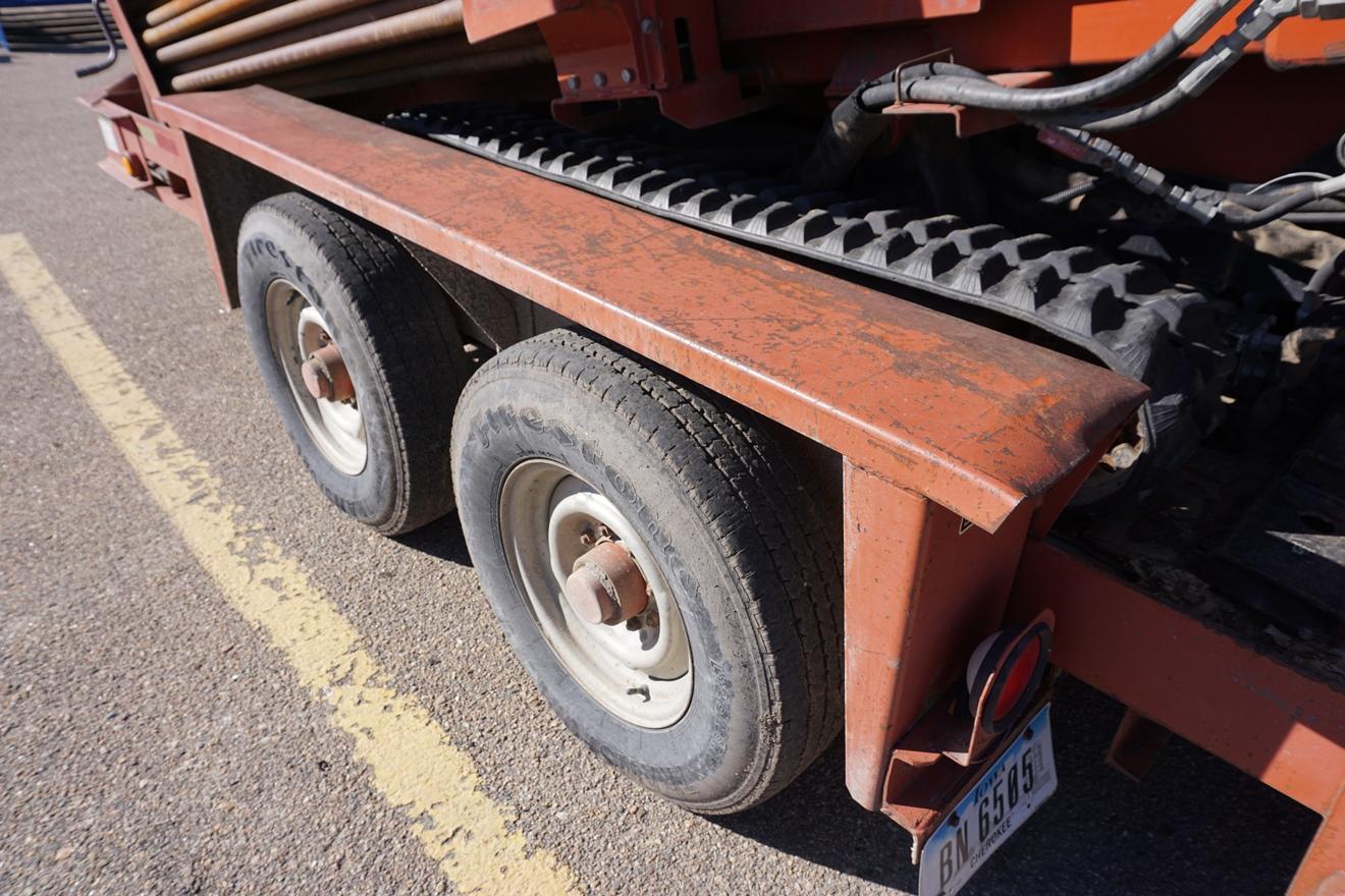 2000 Belshe Tandem Axle 16' Flatbed Tag Trailer with Folddown Ramps, 12,000lb GVW