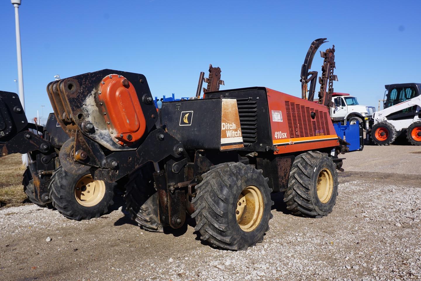 Ditch Witch Model 410 SX Walk Behind Trencher & Vibratory Plow Combo Unit, SN#4P0612, 1,756 Hours, L
