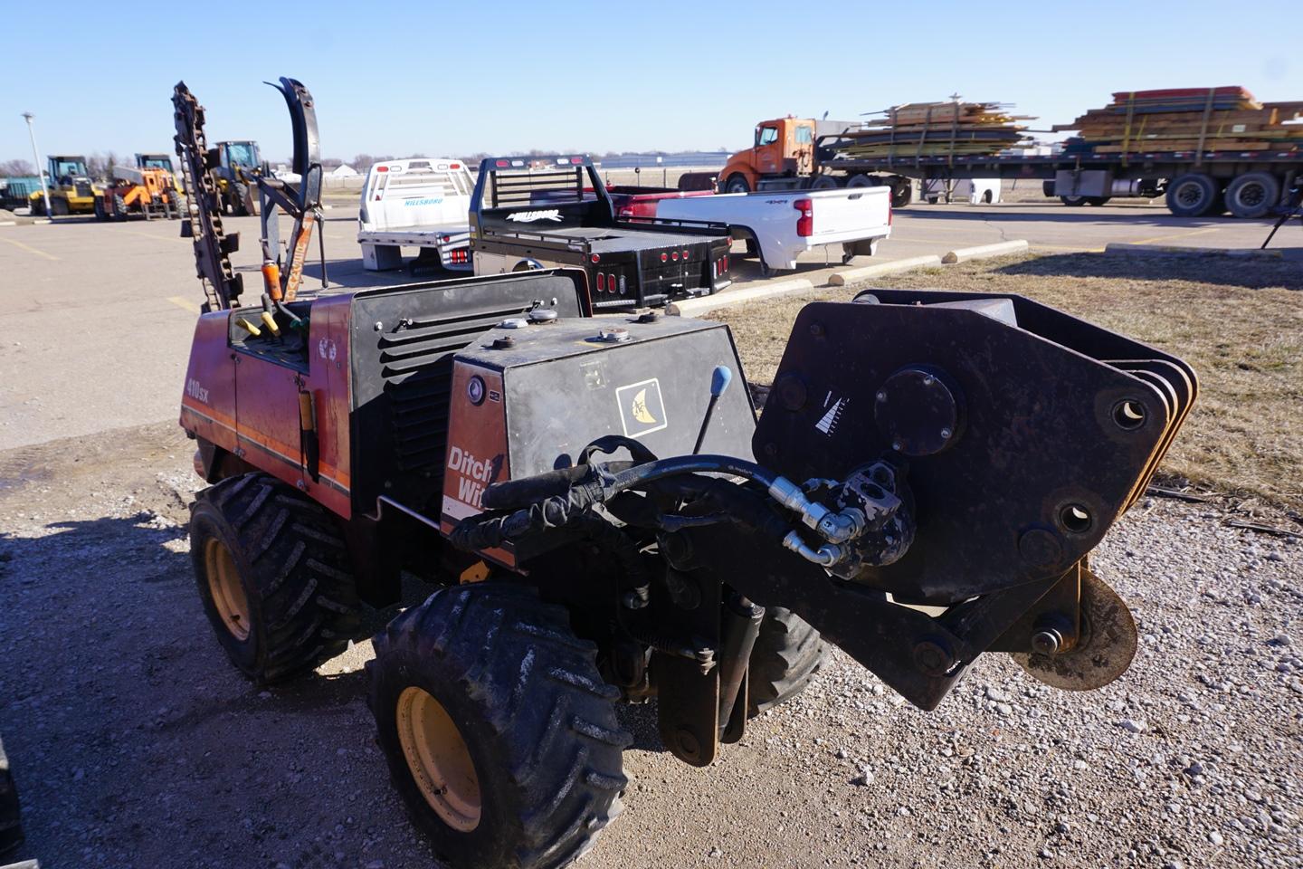 Ditch Witch Model 410 SX Walk Behind Trencher & Vibratory Plow Combo Unit, SN#4P0612, 1,756 Hours, L