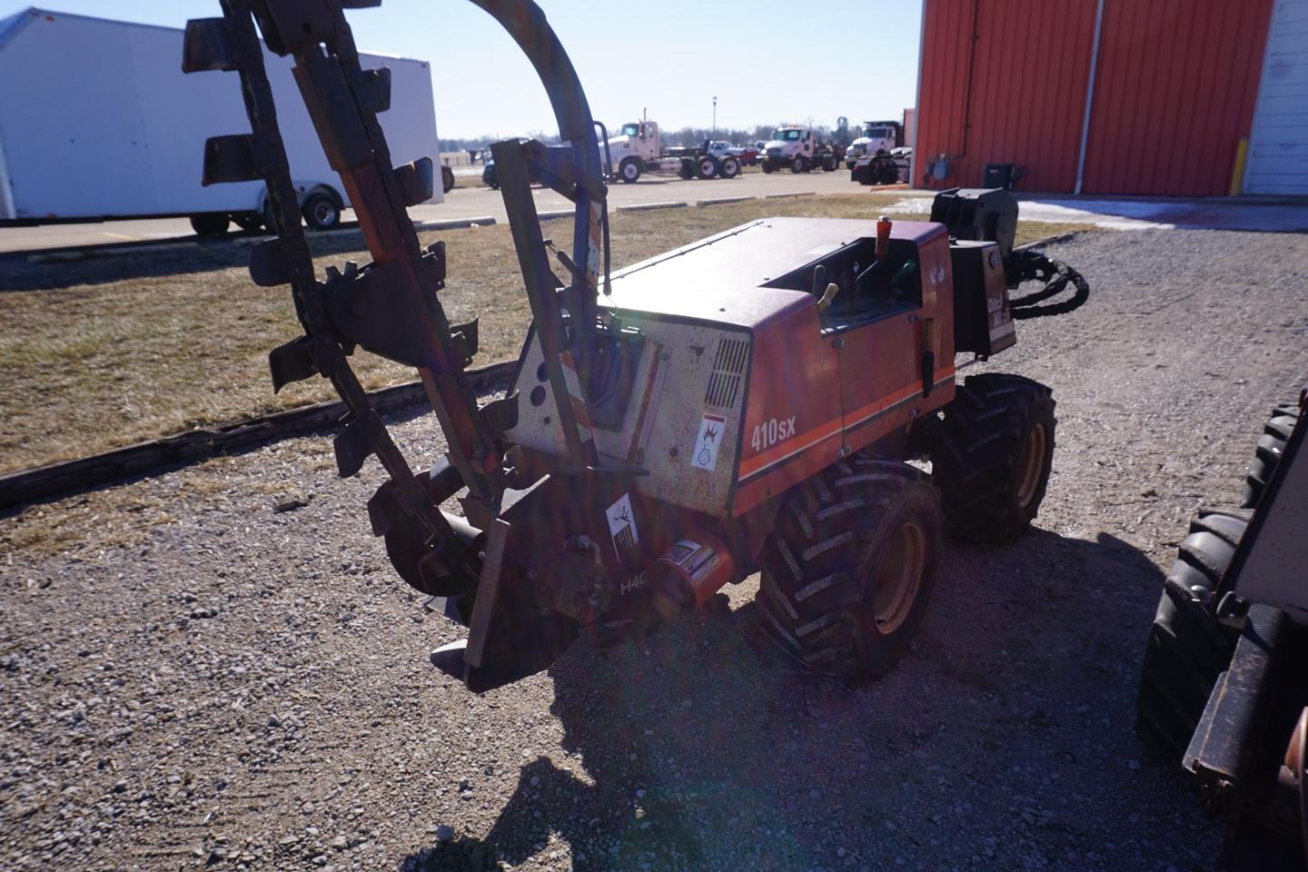 Ditch Witch Model 410 SX Walk Behind Trencher & Vibratory Plow Combo Unit, SN#4P0612, 1,756 Hours, L