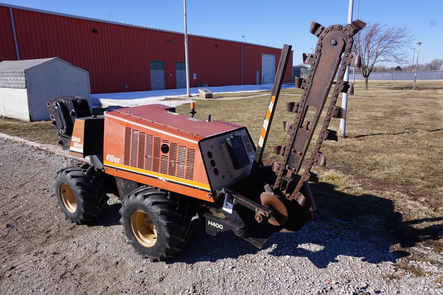 1997 Ditch Witch Model 410SX Vibratory Plow & Trencher Combo Unit, SN#4S0609, 1,087 Hours, Walk-Behi