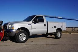 2002 Ford F-350 XLT Super Duty 4x4 Service Truck, VIN# 1FTSF31F62EA96153, 7,3L V-8 Powerstroke Diese