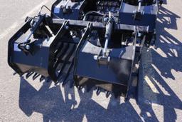 New/Unused 66" Rock & Brush Grapple Attachment, 2-Cylinders.