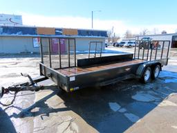 2017 H & H 20' Tandem Axle Flatbed Tag Trailer, VIN# 533UT2029HC267313, 8,000lb GVW,