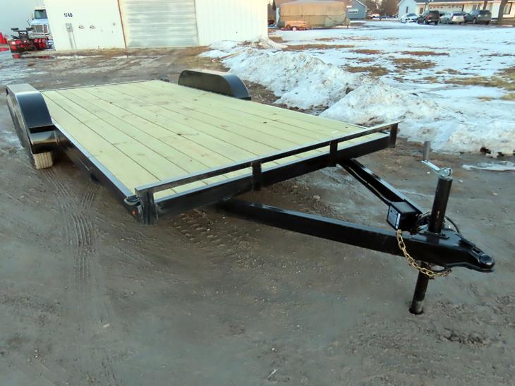 2021 New/Unused T3 Fabrication Custom Built 18' Flatbed Tag Trailer, 7,000lb GVW, 16' Wood Deck