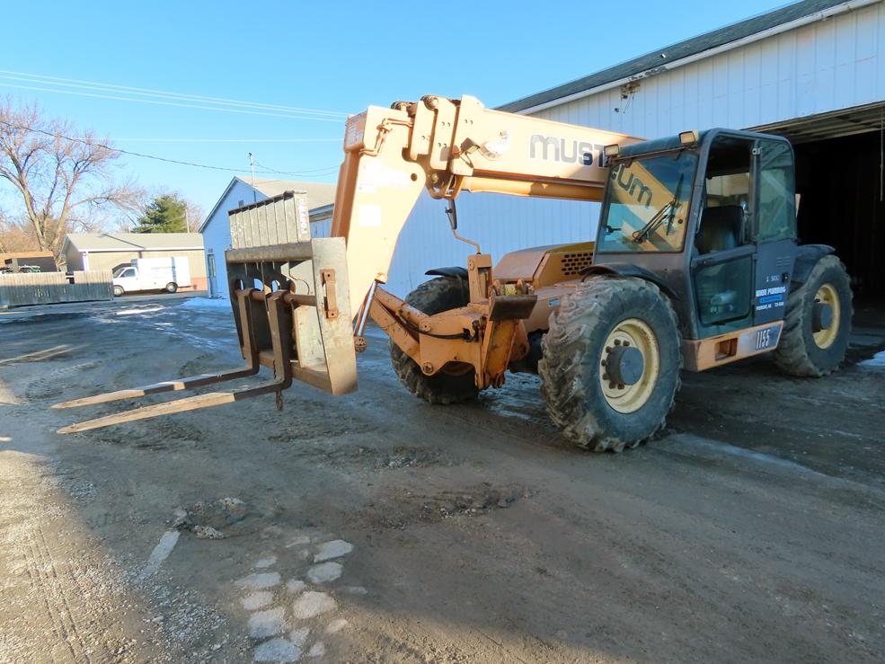 20.  Mustang Model 1155 Rough Terrain Telehandler Forklift, John Deere 4-Cylinder Turbo Diesel Engin