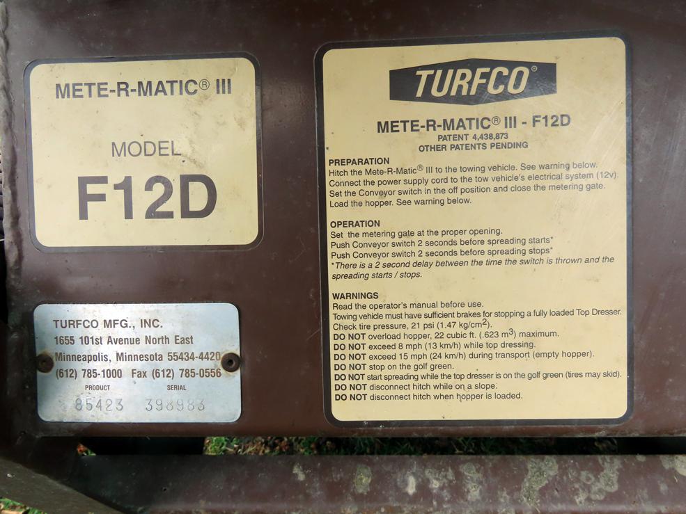 Turfco Mete-R-Matic III F12D