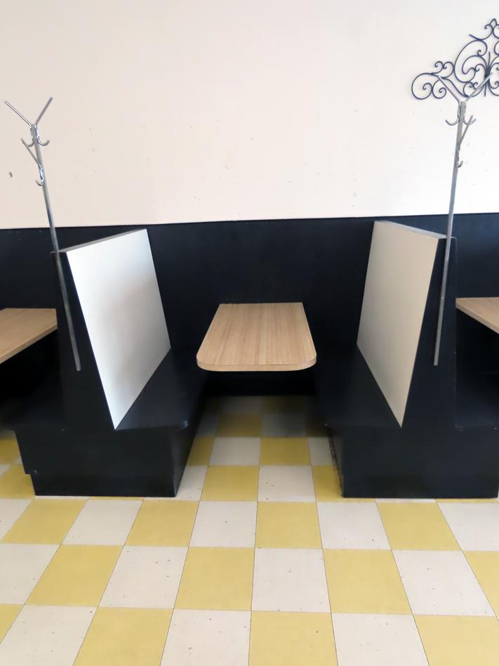 (8) Booth Systems, Wall Mounted Tables, (2) End Booths, (7) Middle Booths,