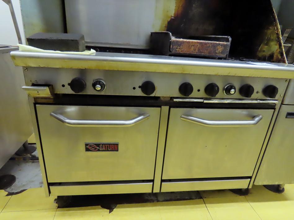 Saturn Commercial Stainless Steel Grill/Oven/Flat Grill Combo Unit, 48" Wid