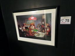 Wall Print Titled "A Friend In Need by CM Coolage"-Dogs Playing Poker.
