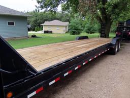 2010 Load Max 32' Tandem Axle Gooseneck Flatbed Car Hauler Trailer