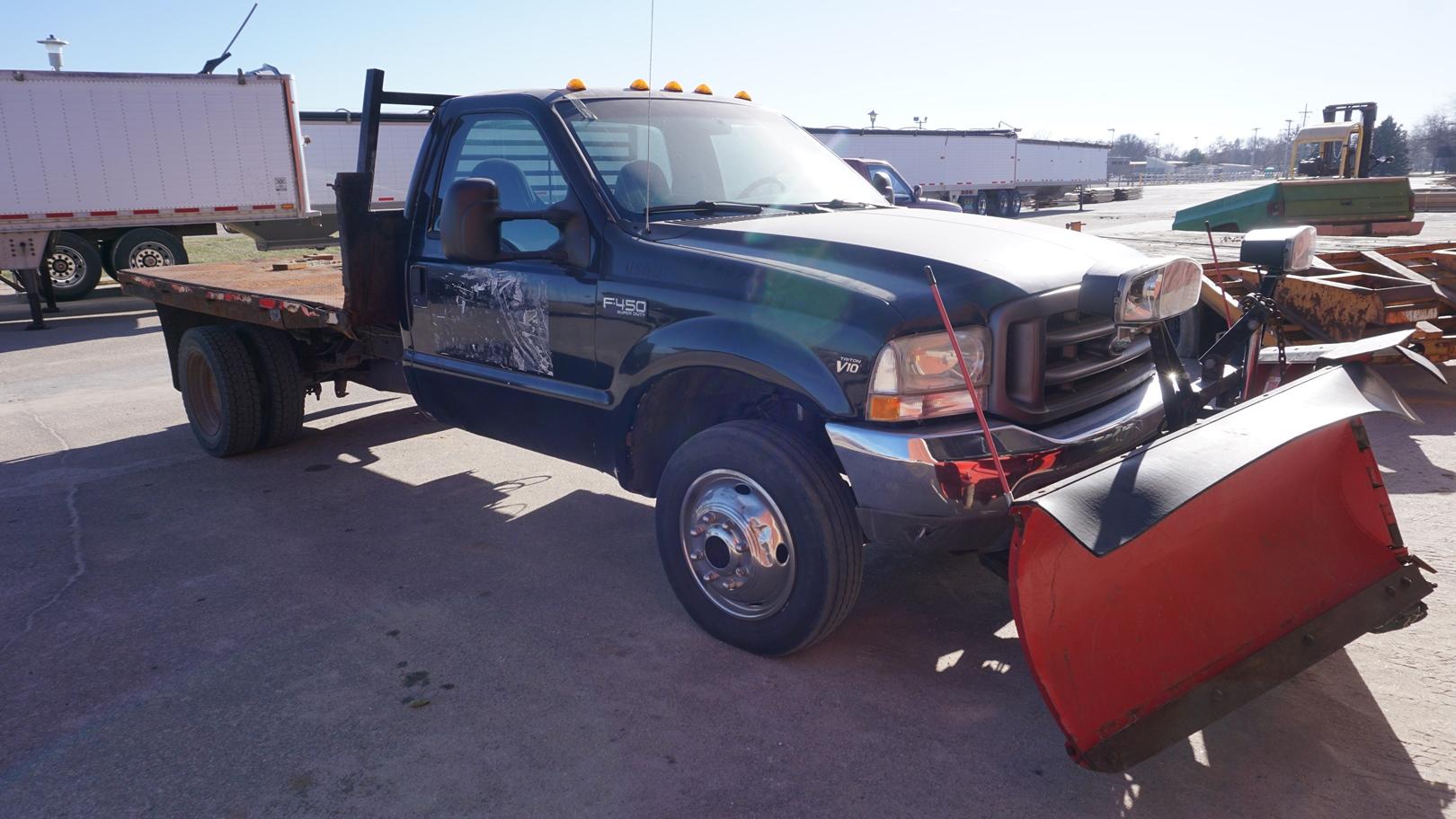 2003 Ford F-450 XL 1-Ton Dually 4x4 Dump Flatbed Pickup