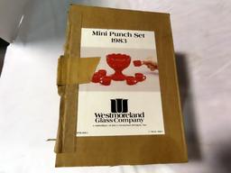 Ruby Glass Punch Set