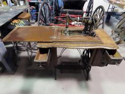 Antique Simons Velox Treddle Sewing Machine