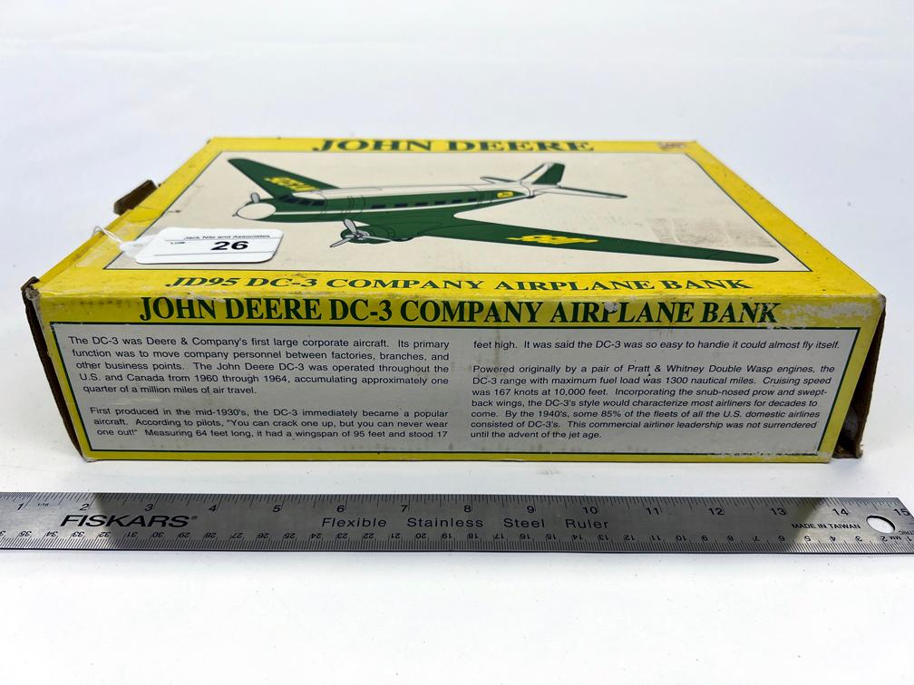 SpecCast 1995 John Deere JD95 DC-3 Company Airplane Bank