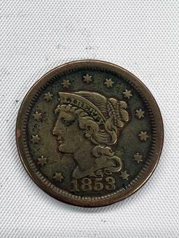 1853 Liberty Large One Cent