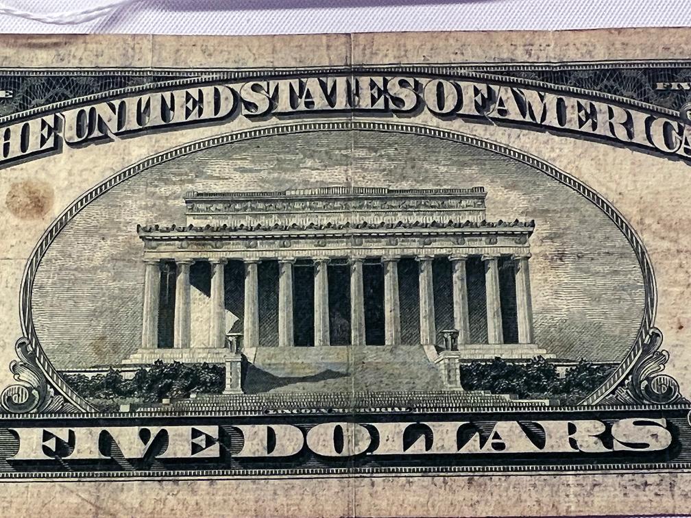 1953A Five Dollar Blue Star Silver Certificate