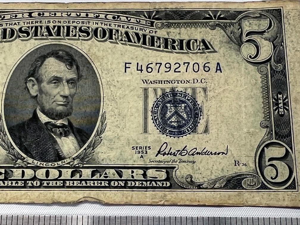 1953A Five Dollar Silver Certificate