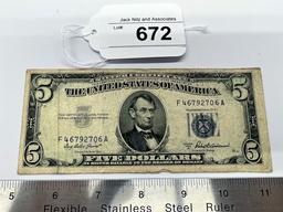 1953A Five Dollar Silver Certificate