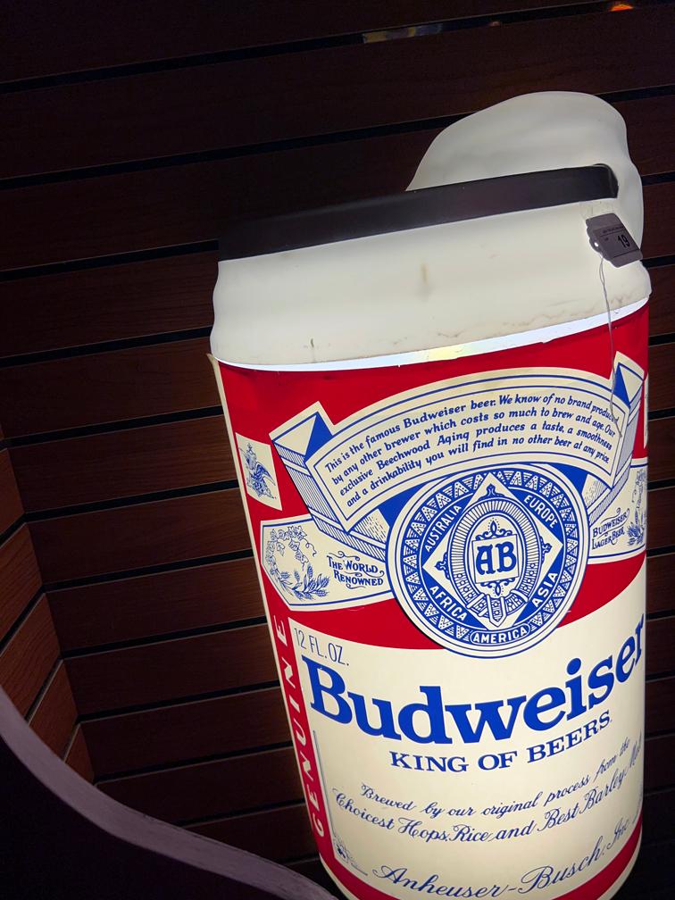 Budwesier 3-D Lighted Beer Can Sign