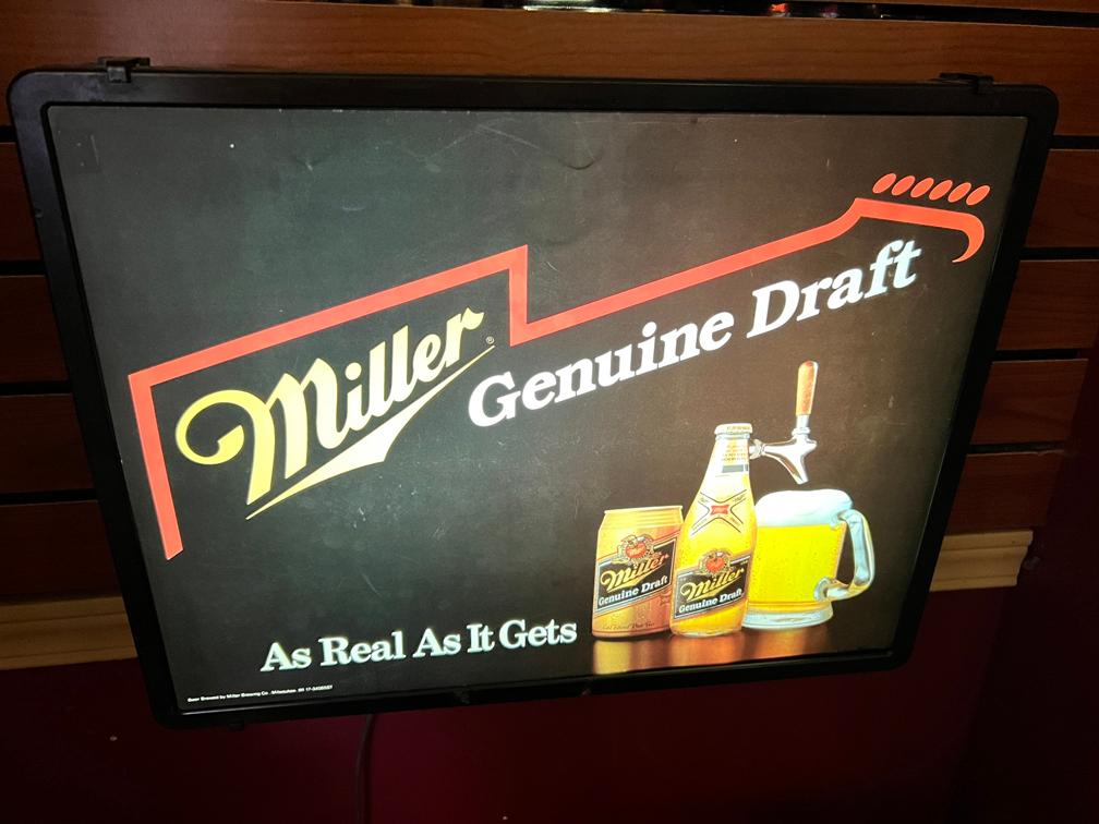 Miller Genuine Draft Lighted Sign