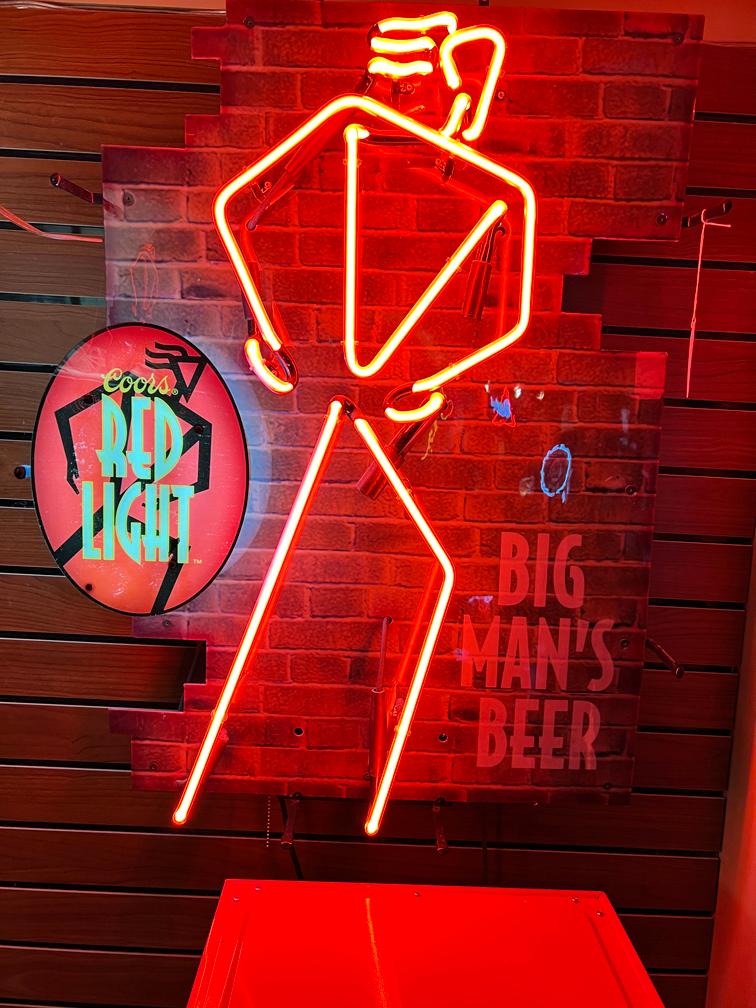 Coors Red Light Walking Man Neon Sign