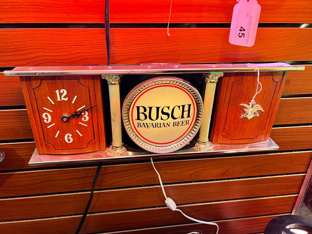 Busch Bavarian Beer Lighted Clock