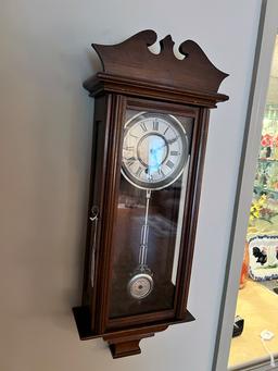 Antique Waterbury Clock Co. Regulator Wall Clock
