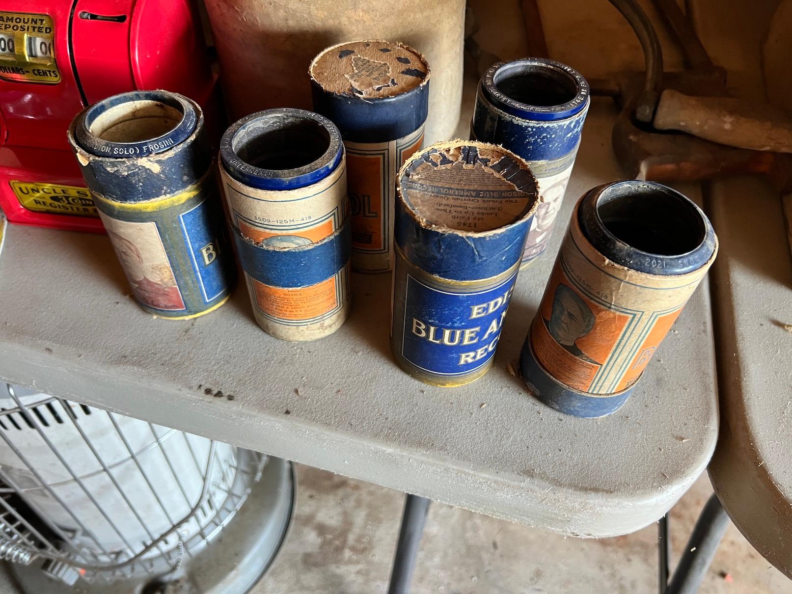 (15) Edison Blue Amberol Cylinders