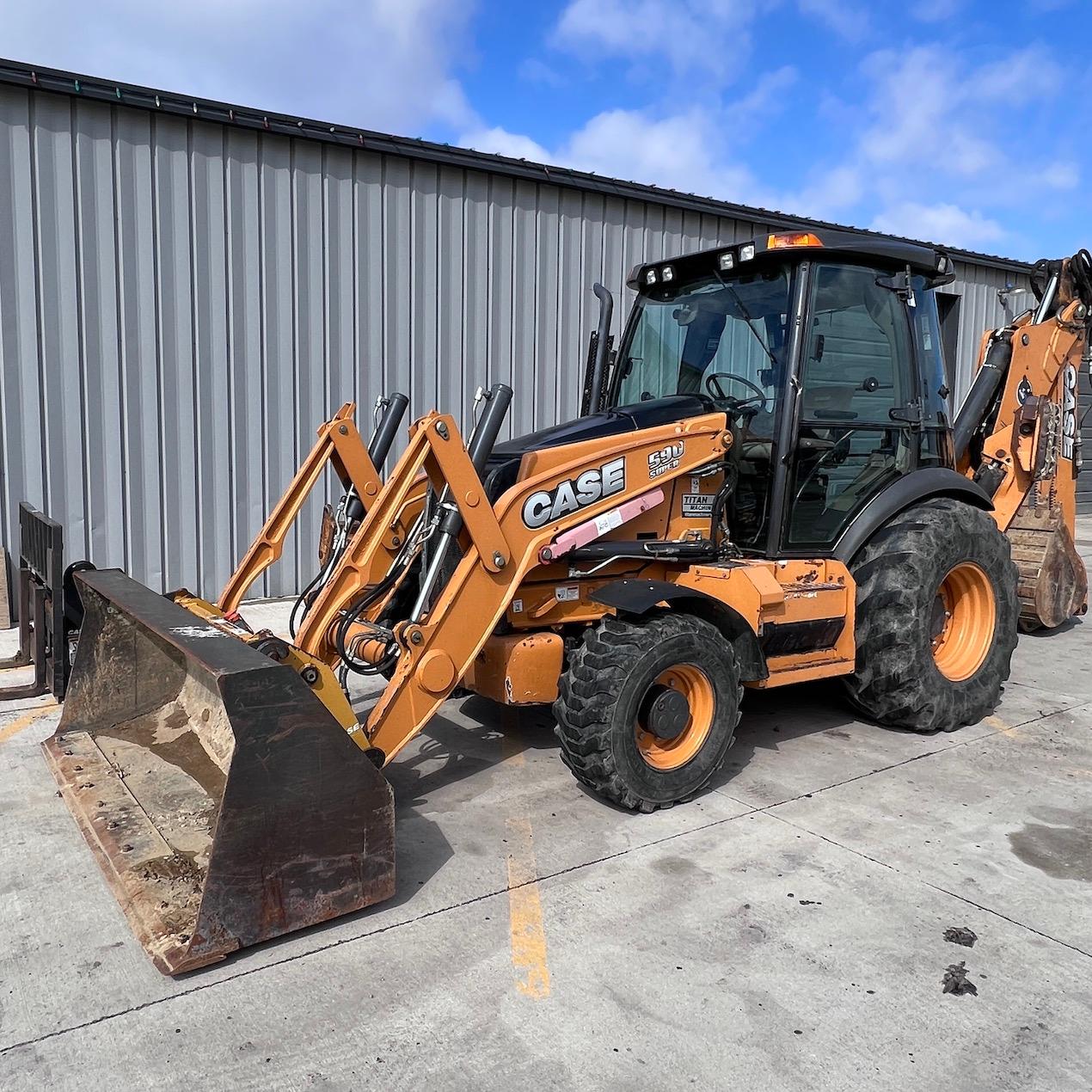 2015 Case 590 Super N Tractor Loader Backhoe - 3,460 Hours