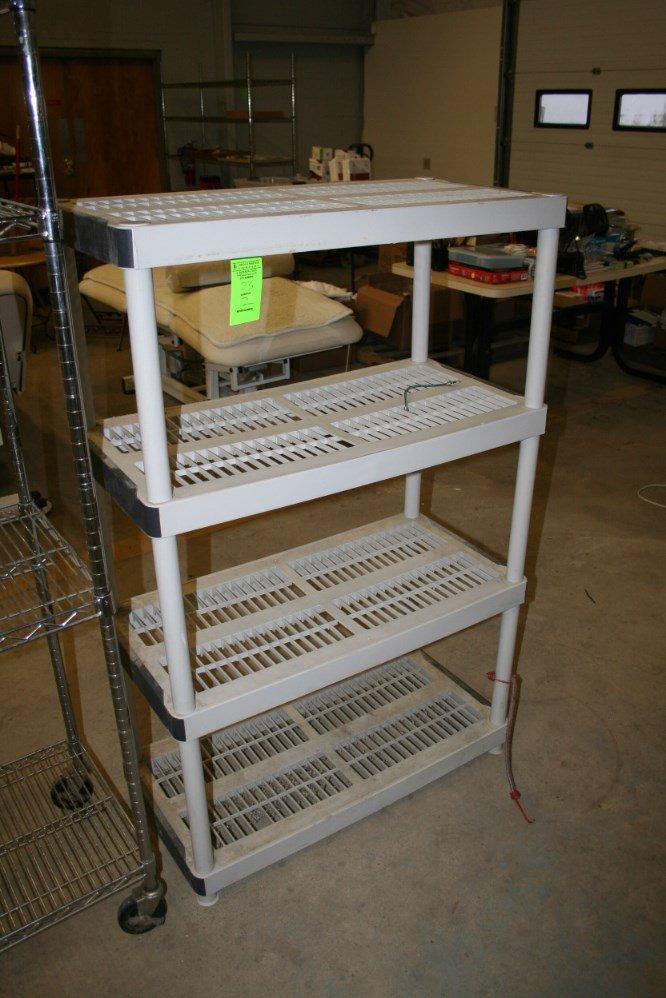 Lot: Wire Rack & Poly Shelf Unit