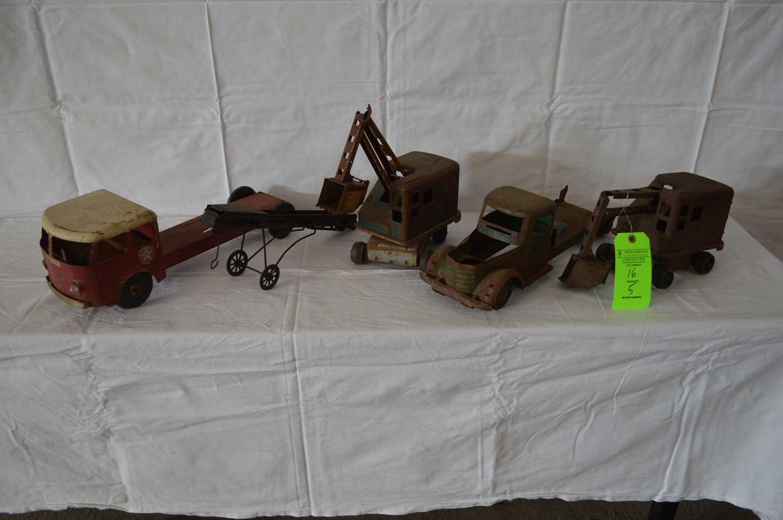 Lot: (5) Vintage Steel Toys