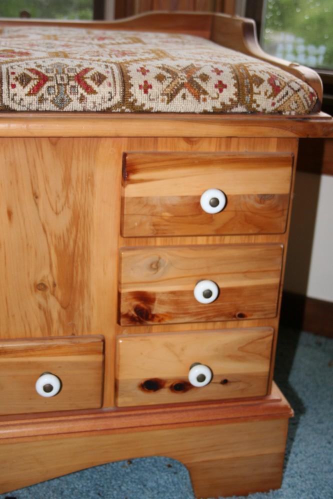 Wood Bench Blanket Chest