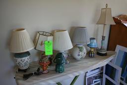 Lot: (8) Asst. Electric Lamps