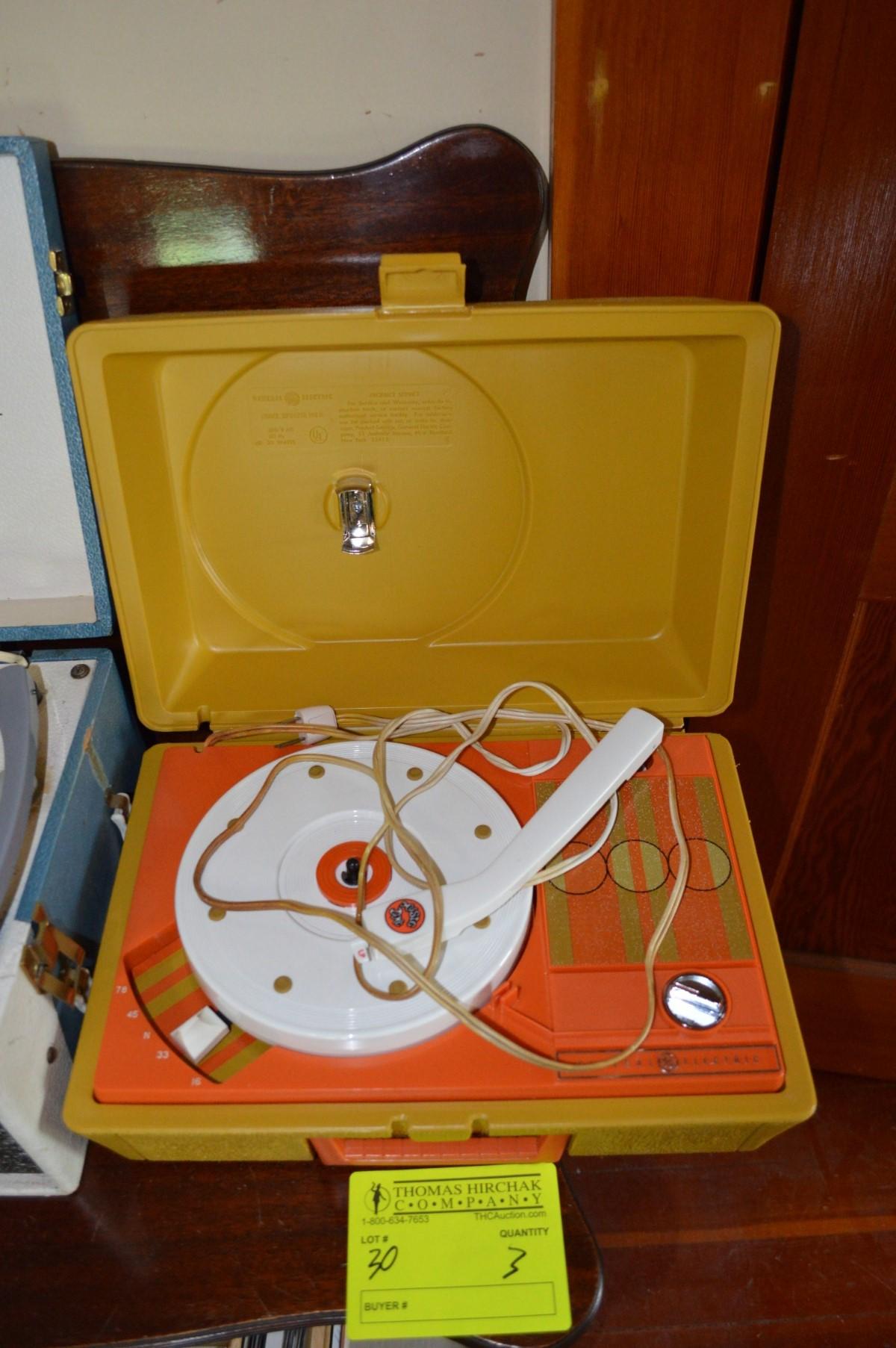 Lot: (2) Vintage Children's Turntables