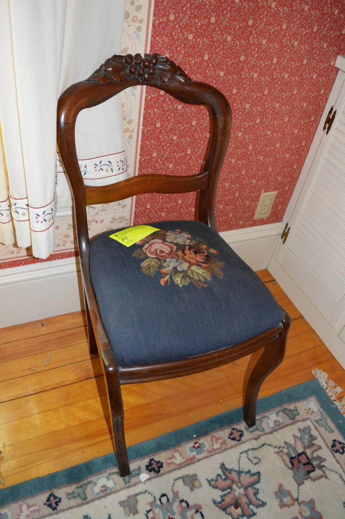 Lot: Side Chair, Painted Chest