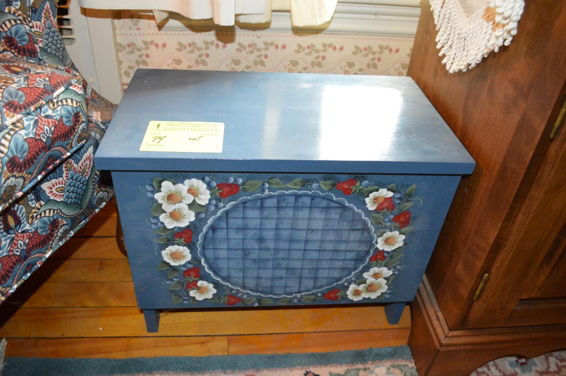 Lot: Side Chair, Painted Chest