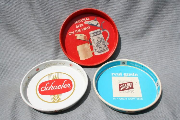 (3) Vintage Beer Trays