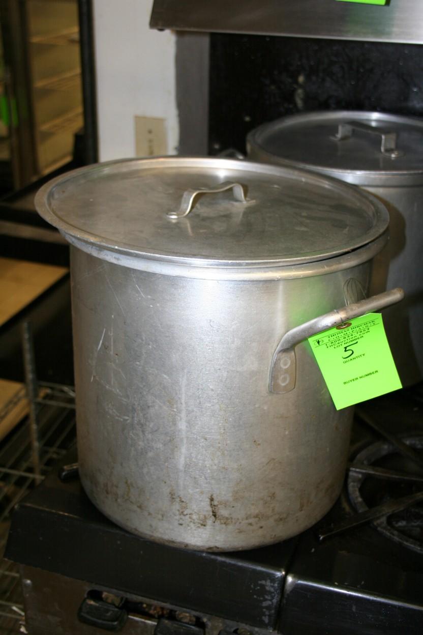 24 Qt. Aluminum Stock Pot w/Lid