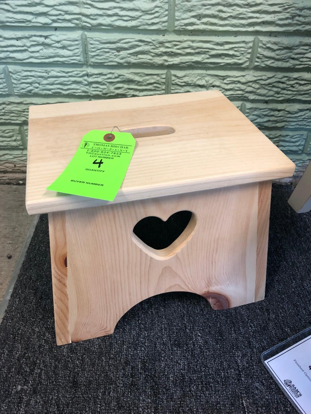 Unfinished Pine Kitchen Step Stool