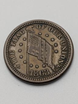 1863 Flag Of Our Union Token