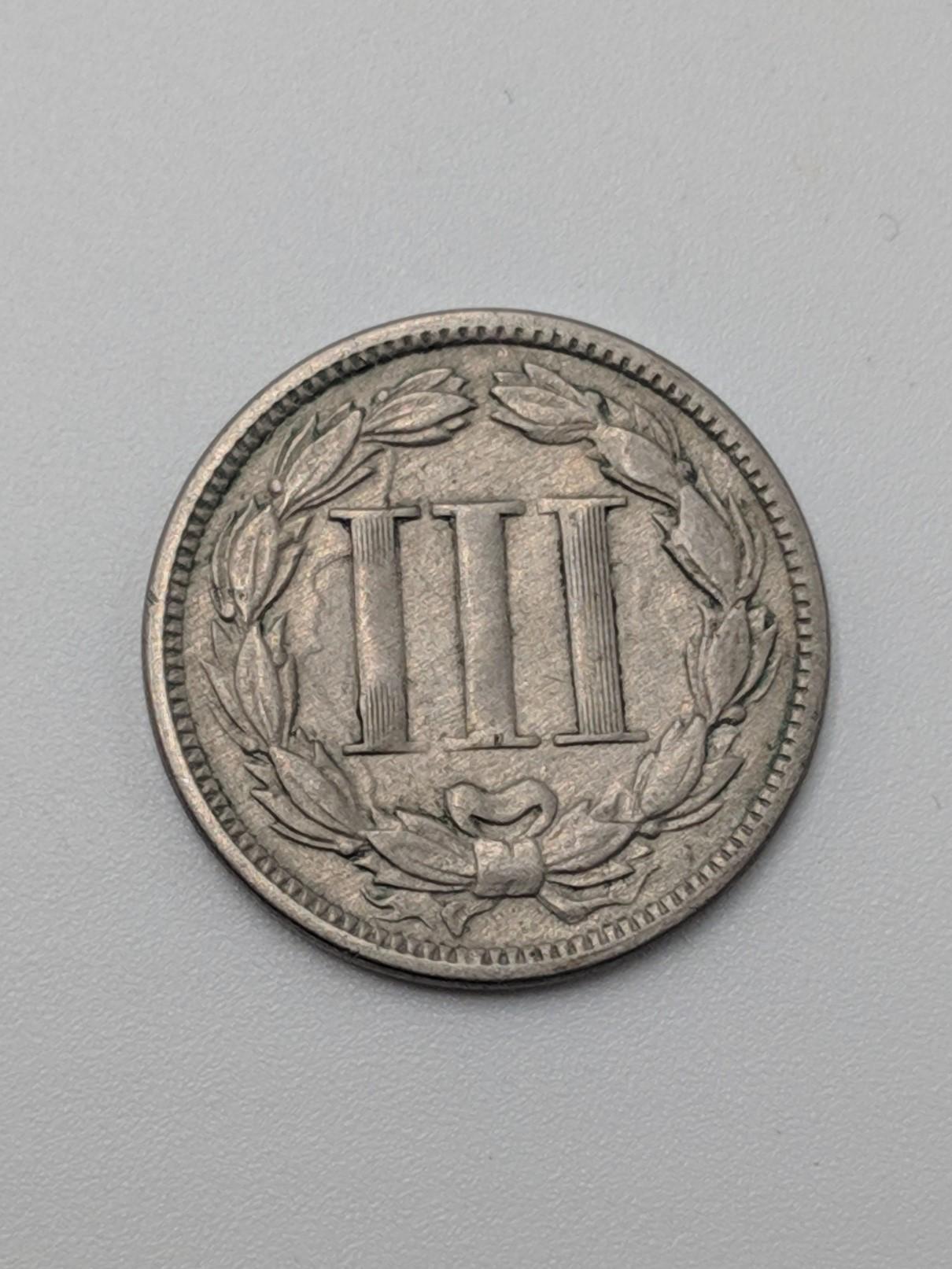 1865 Nickel 3¢