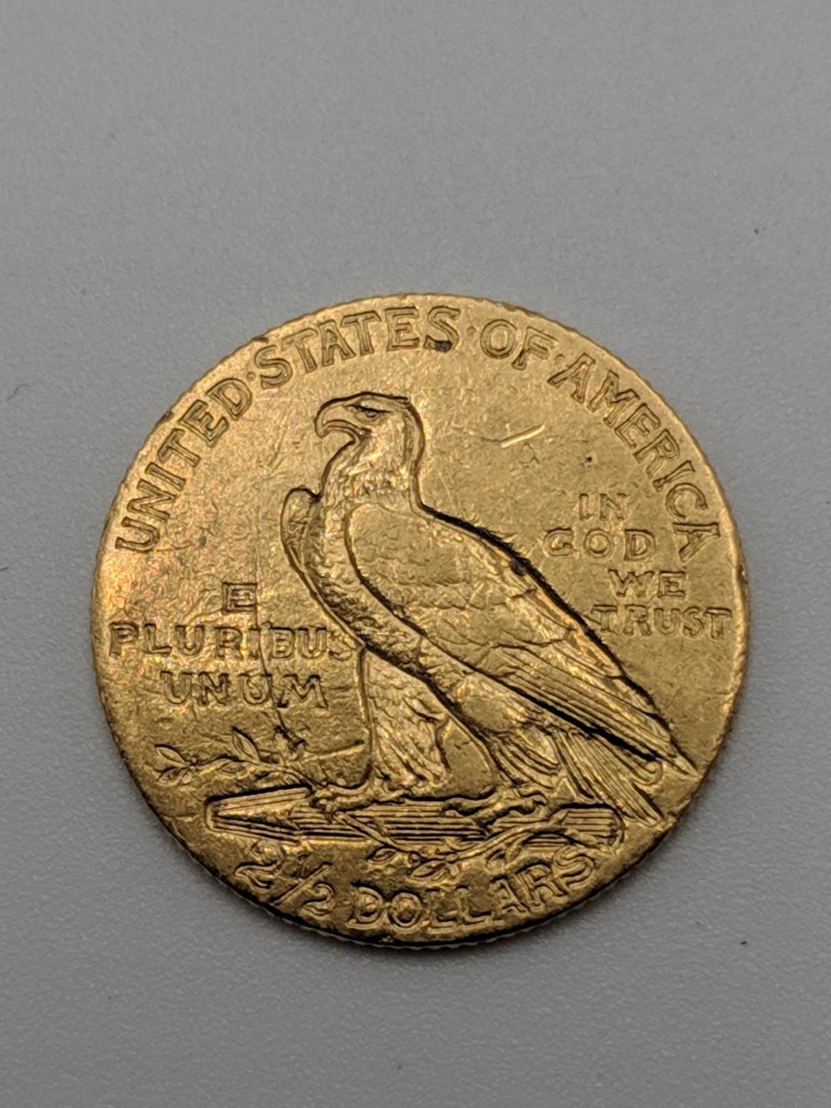 1908 Gold Indian Head $2.5