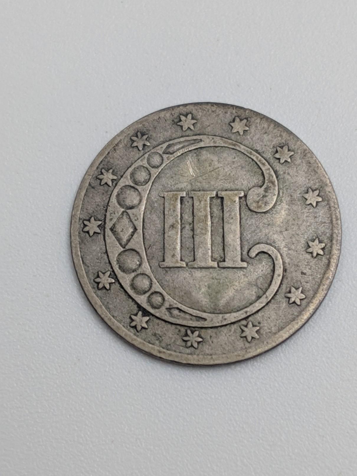 1852 Silver 3¢