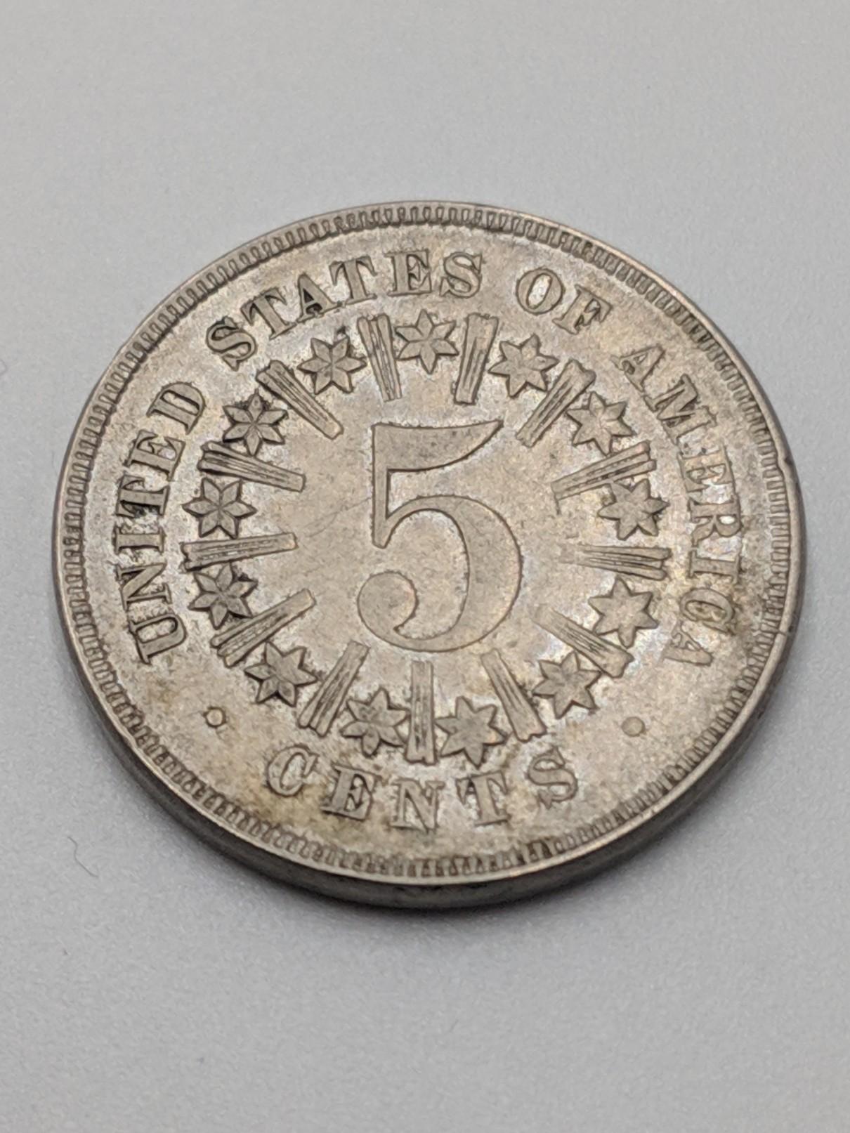 1866 Shield 5¢