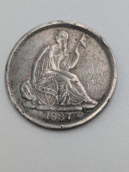 1837 Liberty Seated 5¢